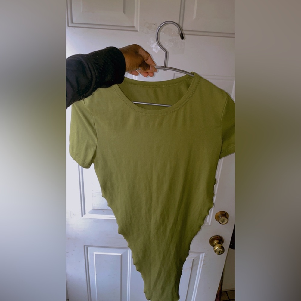 Green Backless top with Short Set